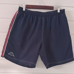 KAPPA XL Swim Trunks Navy, Red White Trim 2 Front pockets, 1 back pocket